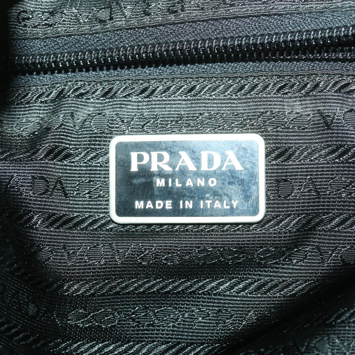 PRADA Backpack Nylon Gray Khaki Auth yk6088