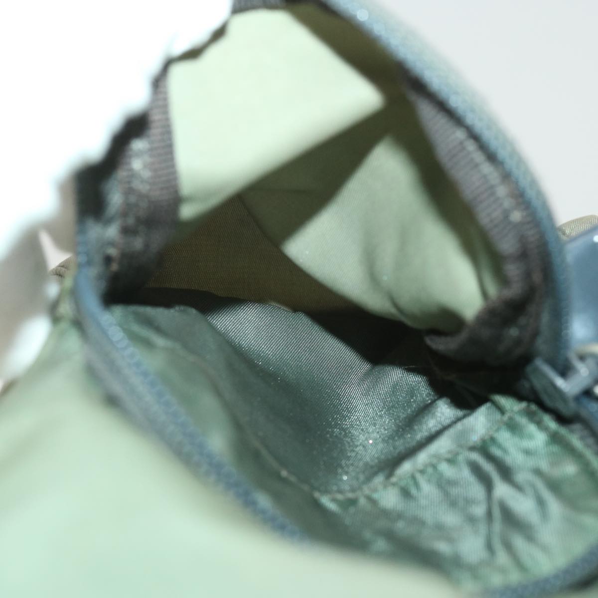 PRADA Backpack Nylon Gray Khaki Auth yk6088