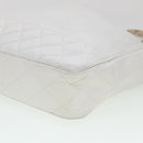 CHANEL Chain Shoulder Bag Lamb Skin White CC Auth yk6254-16