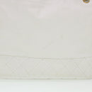 CHANEL Chain Shoulder Bag Lamb Skin White CC Auth yk6254-3