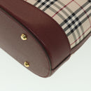 BURBERRY Nova Check Tote Bag Nylon Beige Auth yk6343V-15