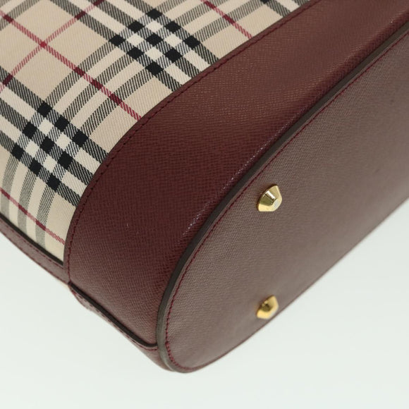 BURBERRY Nova Check Tote Bag Nylon Beige Auth yk6343V