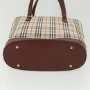 BURBERRY Nova Check Tote Bag Nylon Beige Auth yk6343V-5