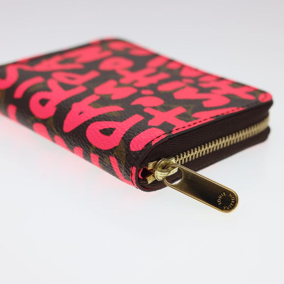 LOUIS VUITTON Monogram Graffiti Zippy Coin Purse Pink LV Auth yk6370V