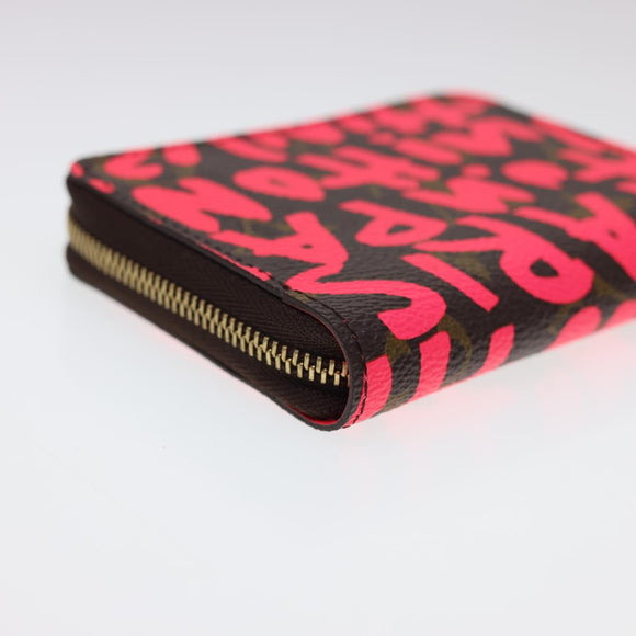 LOUIS VUITTON Monogram Graffiti Zippy Coin Purse Pink LV Auth yk6370V