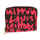 LOUIS VUITTON Monogram Graffiti Zippy Coin Purse Pink LV Auth yk6370V-1