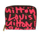 LOUIS VUITTON Monogram Graffiti Zippy Coin Purse Pink LV Auth yk6370V-13