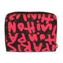 LOUIS VUITTON Monogram Graffiti Zippy Coin Purse Pink LV Auth yk6370V-2