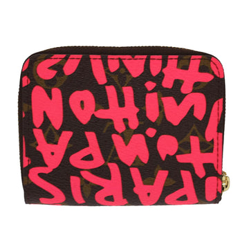 LOUIS VUITTON Monogram Graffiti Zippy Coin Purse Pink LV Auth yk6370V - 0