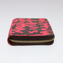 LOUIS VUITTON Monogram Graffiti Zippy Coin Purse Pink LV Auth yk6370V-4