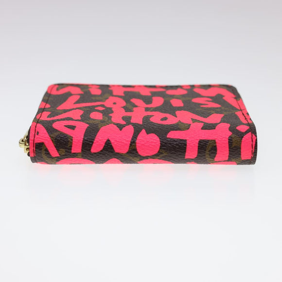 LOUIS VUITTON Monogram Graffiti Zippy Coin Purse Pink LV Auth yk6370V