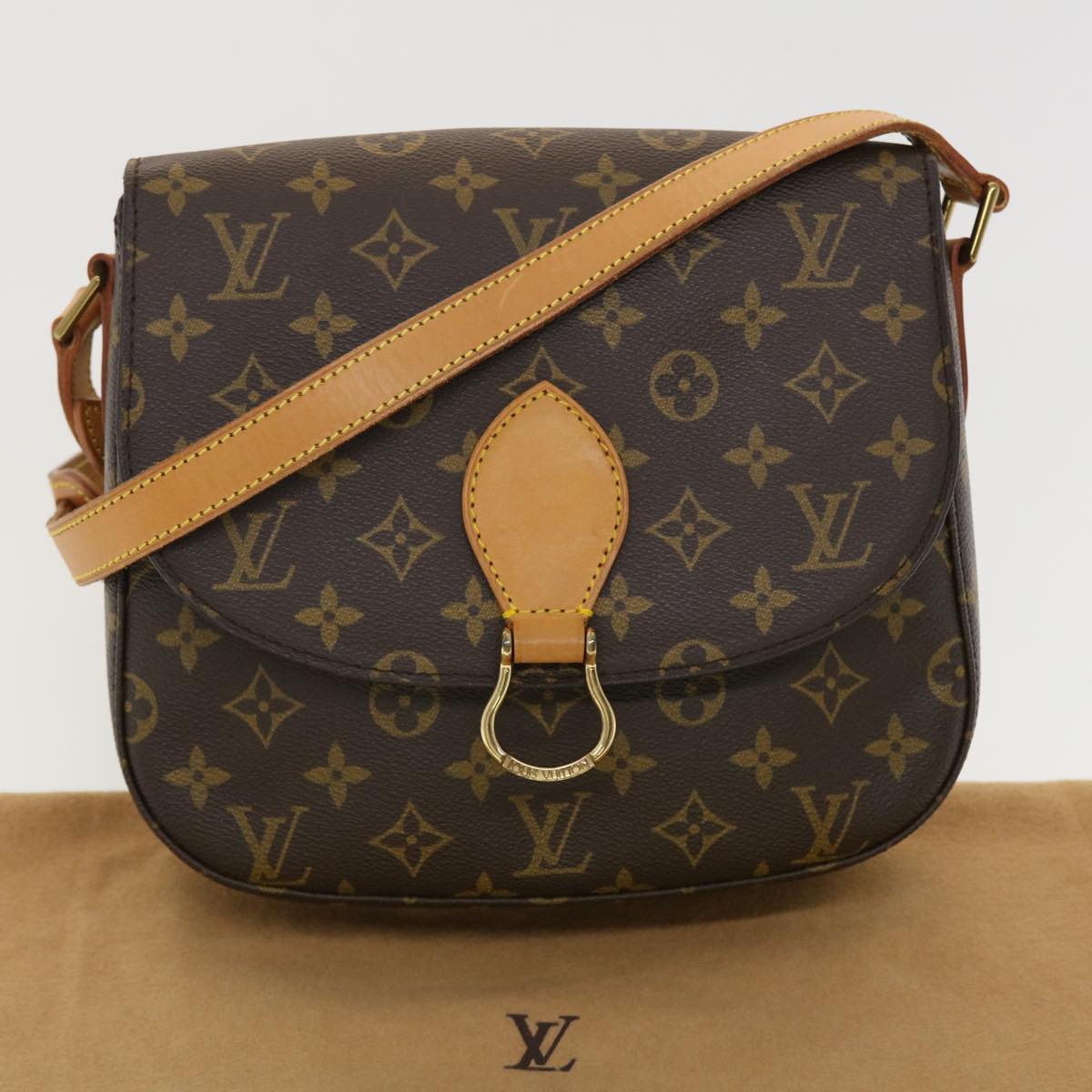 LOUIS VUITTON Monogram Saint Cloud GM Shoulder Bag M51242 LV Auth yk6433