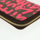 LOUIS VUITTON Monogram Graffiti Zippy Coin Purse Fuchsia M93707 LV Auth yk6630V-16