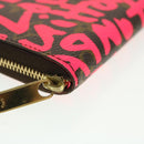 LOUIS VUITTON Monogram Graffiti Zippy Coin Purse Fuchsia M93707 LV Auth yk6630V-17