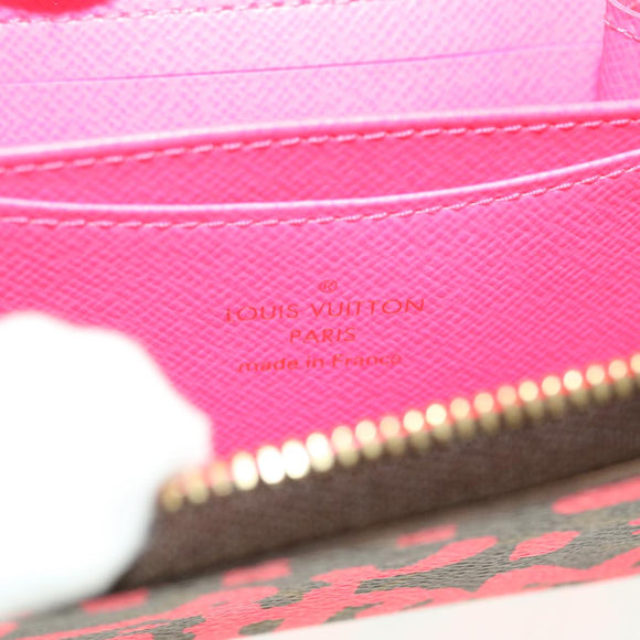 LOUIS VUITTON Monogram Graffiti Zippy Coin Purse Fuchsia M93707 LV Auth yk6630V