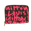 LOUIS VUITTON Monogram Graffiti Zippy Coin Purse Fuchsia M93707 LV Auth yk6630V-13