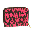LOUIS VUITTON Monogram Graffiti Zippy Coin Purse Fuchsia M93707 LV Auth yk6630V-2