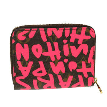 LOUIS VUITTON Monogram Graffiti Zippy Coin Purse Fuchsia M93707 LV Auth yk6630V - 0