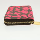 LOUIS VUITTON Monogram Graffiti Zippy Coin Purse Fuchsia M93707 LV Auth yk6630V-4