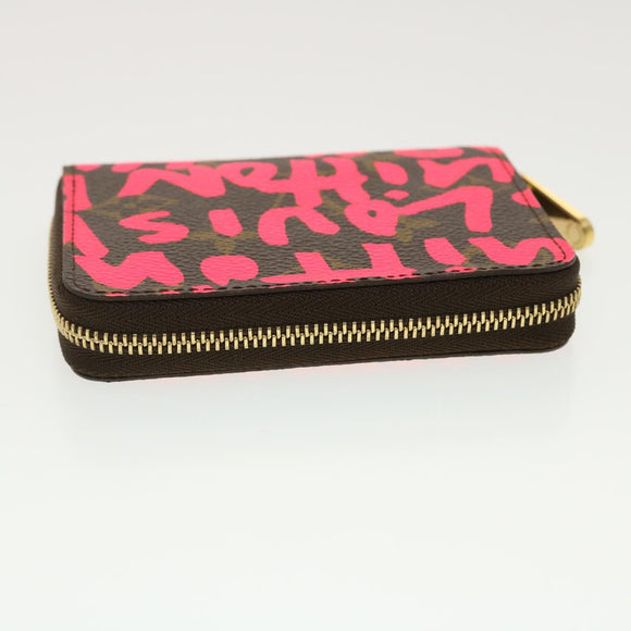 LOUIS VUITTON Monogram Graffiti Zippy Coin Purse Fuchsia M93707 LV Auth yk6630V