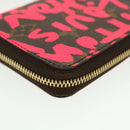 LOUIS VUITTON Monogram Graffiti Zippy Coin Purse Fuchsia M93707 LV Auth yk6630V-15