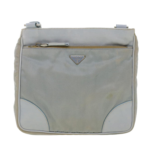 PRADA Shoulder Bag Nylon Blue Auth yk6849B