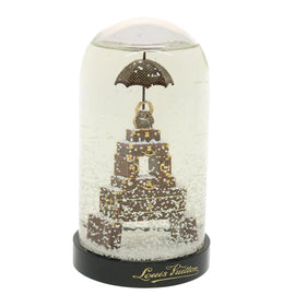 LOUIS VUITTON Trunk Tower Eiffel Tower Snow Globe Clear N99229 LV Auth yk7020S