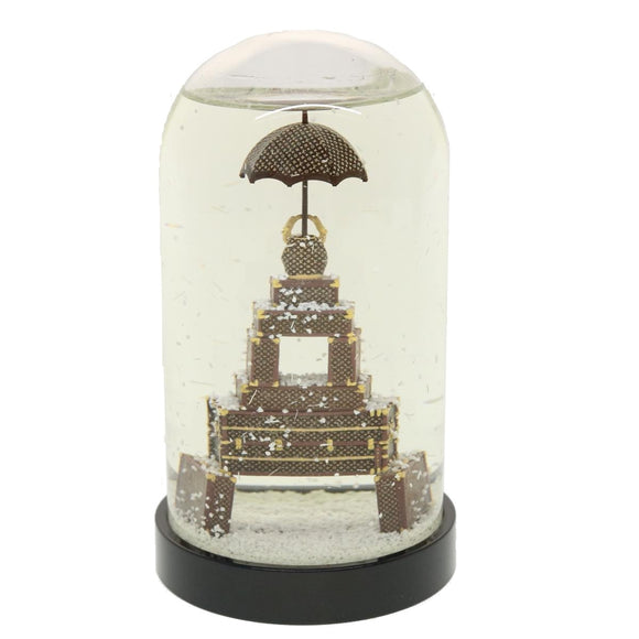 LOUIS VUITTON Trunk Tower Eiffel Tower Snow Globe Clear N99229 LV Auth yk7020S