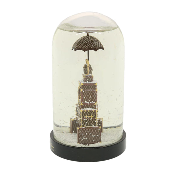 LOUIS VUITTON Trunk Tower Eiffel Tower Snow Globe Clear N99229 LV Auth yk7020S