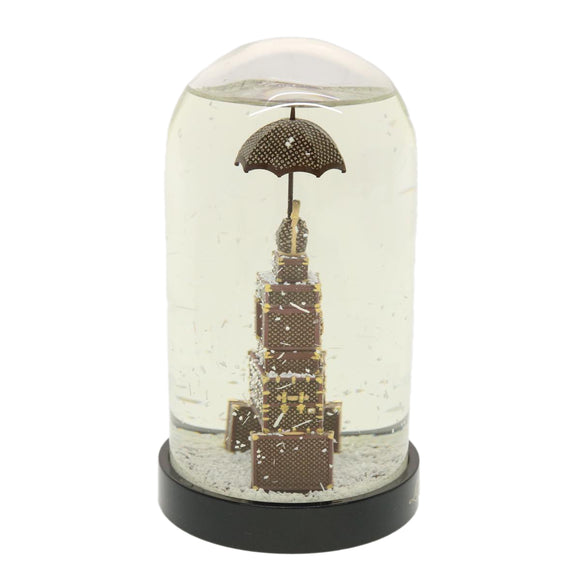LOUIS VUITTON Trunk Tower Eiffel Tower Snow Globe Clear N99229 LV Auth yk7020S