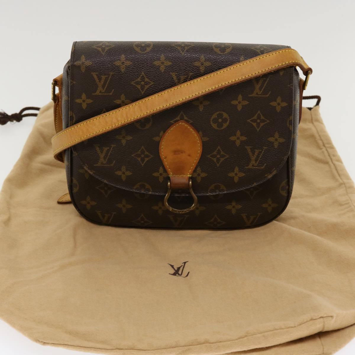 LOUIS VUITTON Monogram Saint Cloud GM Shoulder Bag M51242 LV Auth yk7080B