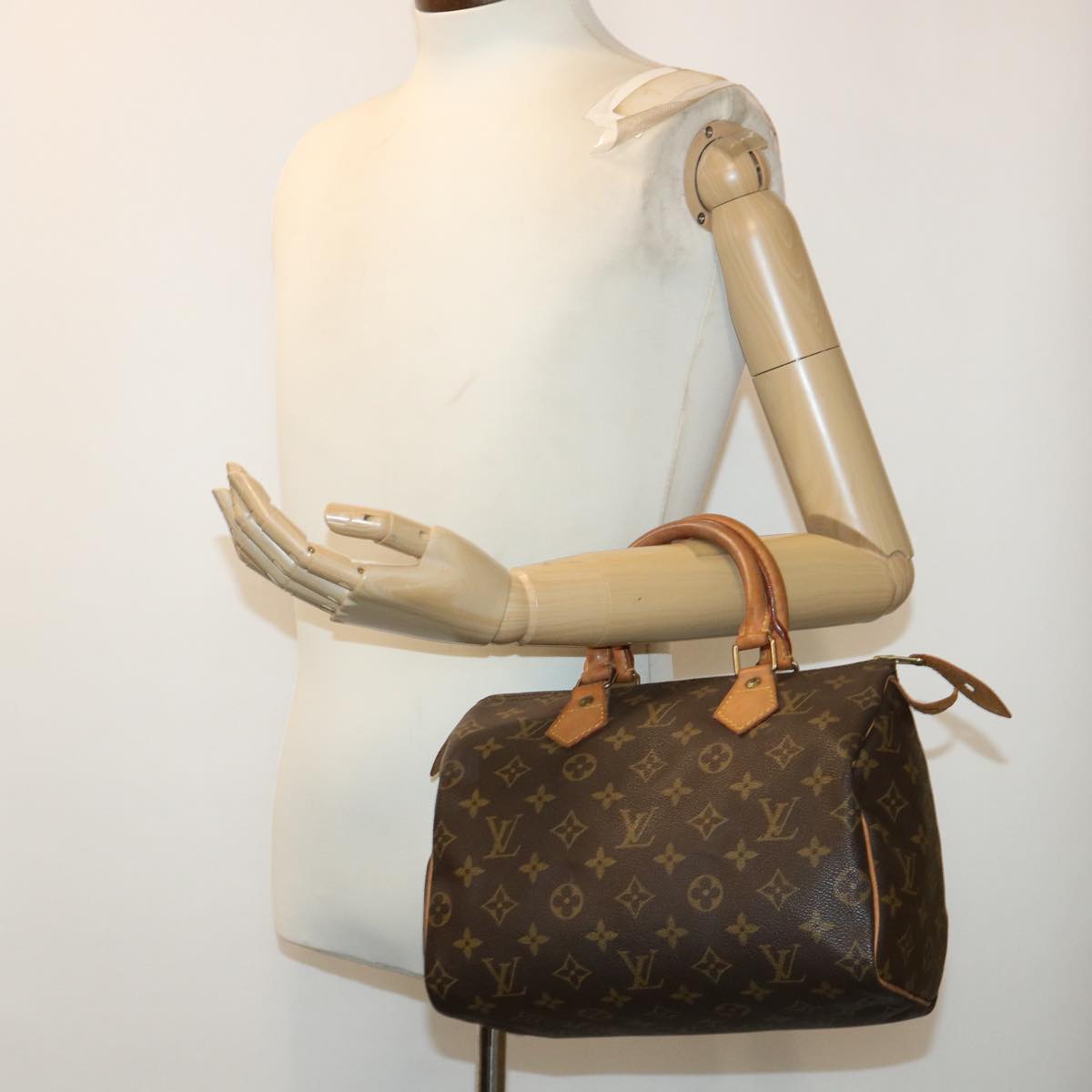 LOUIS VUITTON Monogram Speedy 25 Hand Bag M41528 LV Auth yk7597