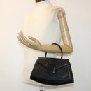 GIVENCHY Hand Bag Leather Black Auth yk7688B-21