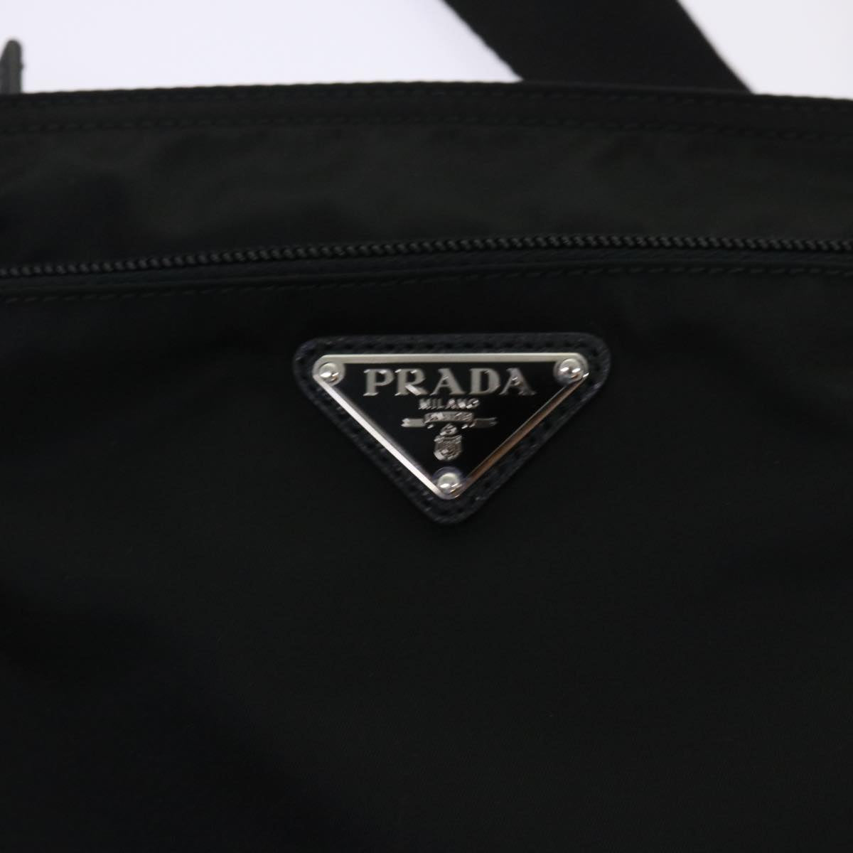 PRADA Shoulder Bag Nylon Black Auth yk7747