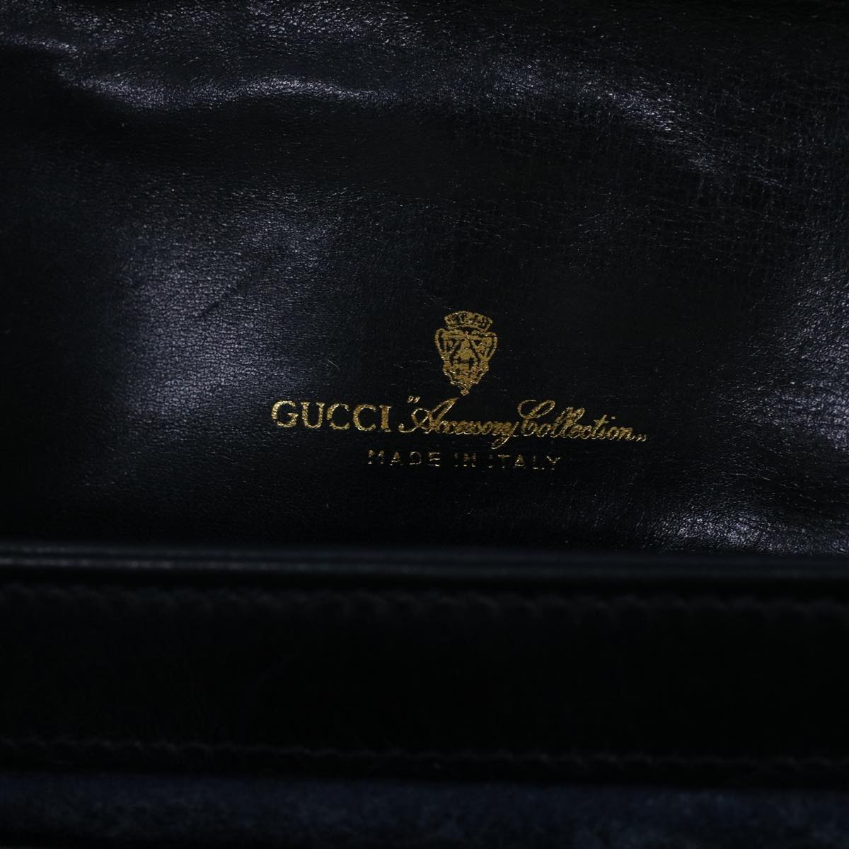 GUCCI GG Canvas Shoulder Bag PVC Leather Navy Auth yk7925