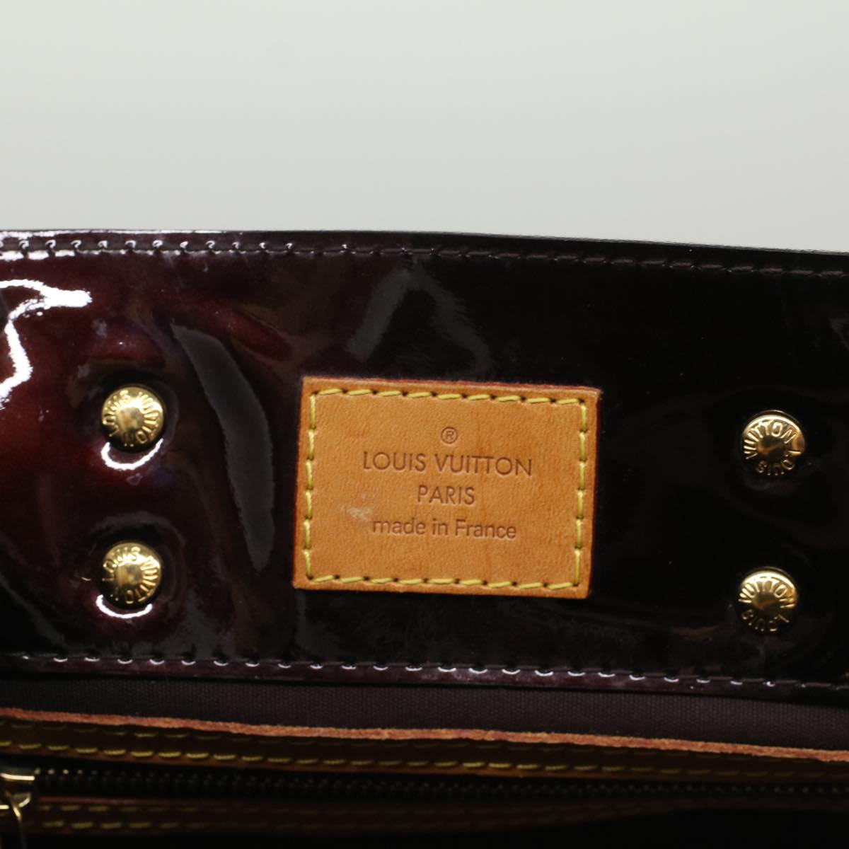 LOUIS VUITTON Monogram Vernis Reade PM Hand Bag Amarante M91993 LV Auth yk7964
