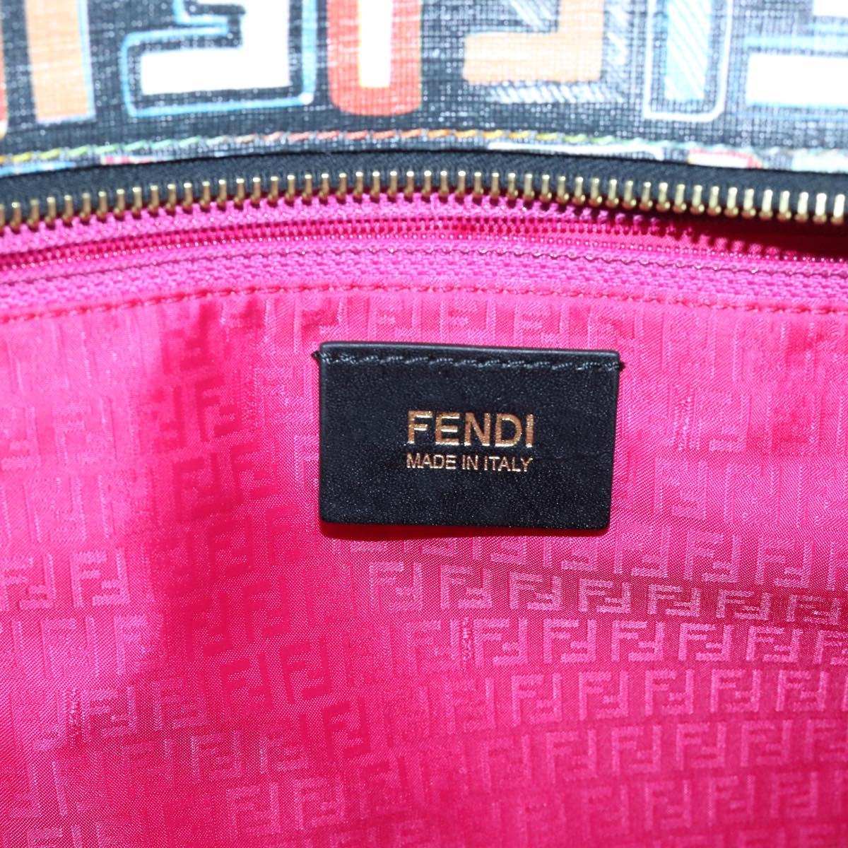 FENDI Zucca Canvas Tote Bag Multicolor 8BH185 Auth yk8065