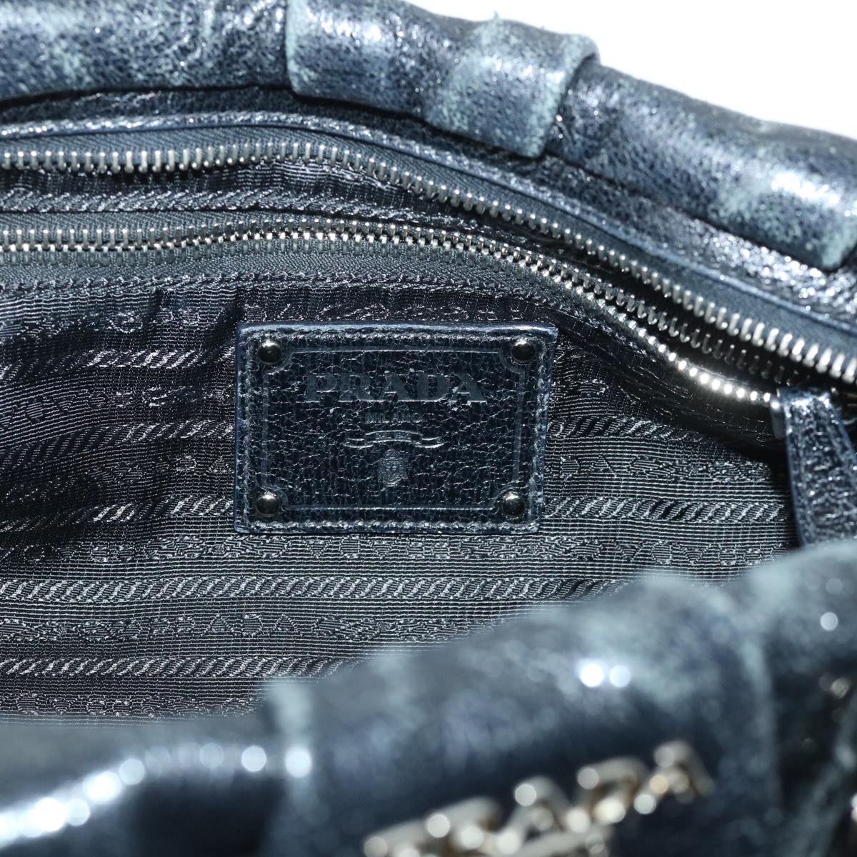 PRADA Hand Bag Leather 2way Black Auth yk8197B