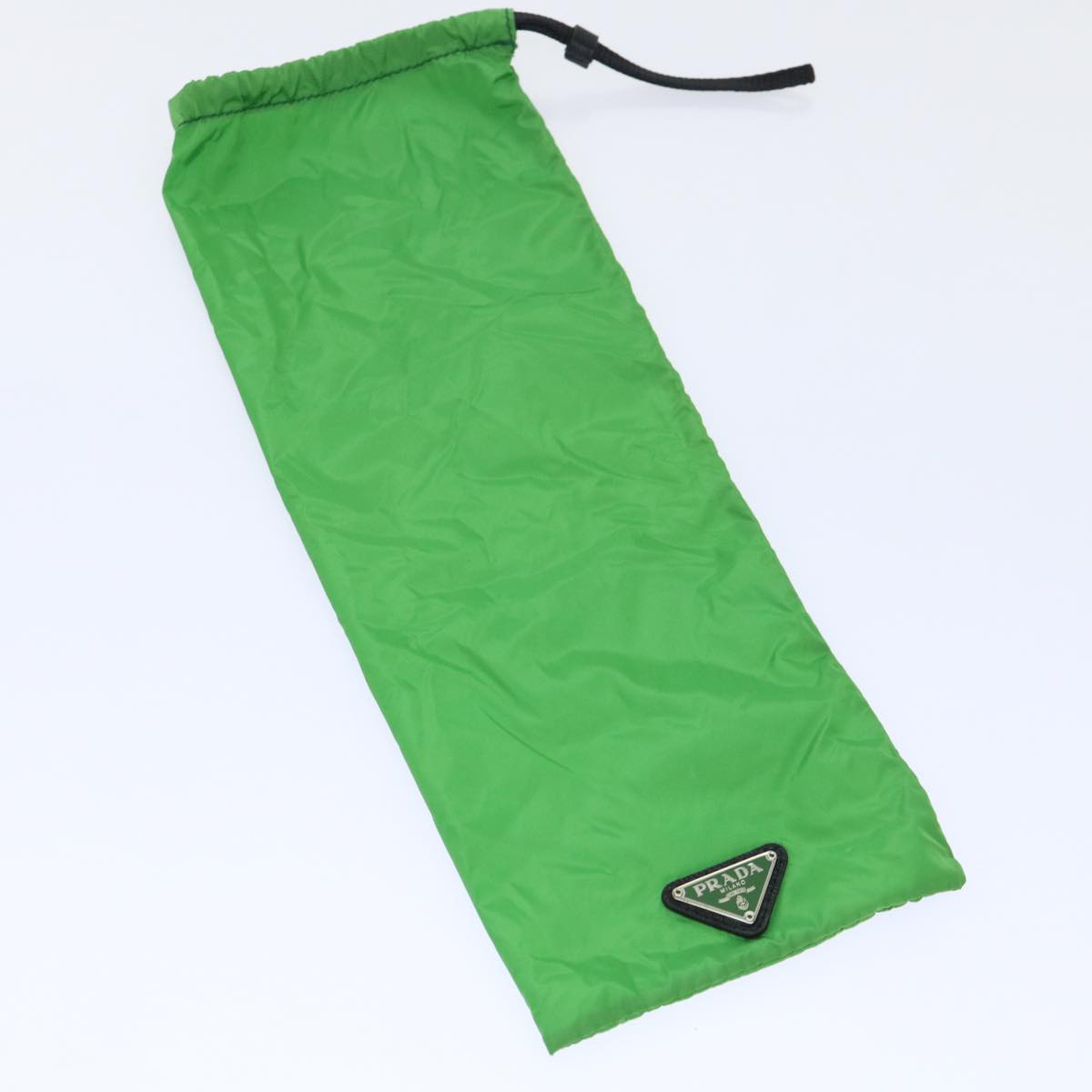 PRADA Hand Bag Nylon Green 1ARA13 Auth yk8208