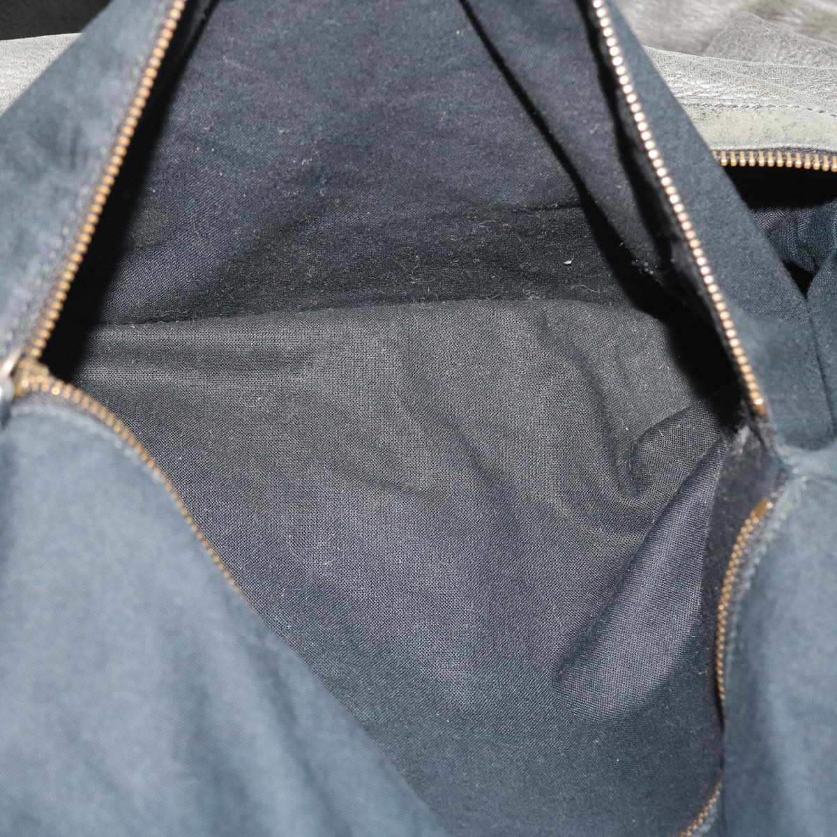 BALENCIAGA The Courier Shoulder Bag Leather Gray 159671 Auth yk8256