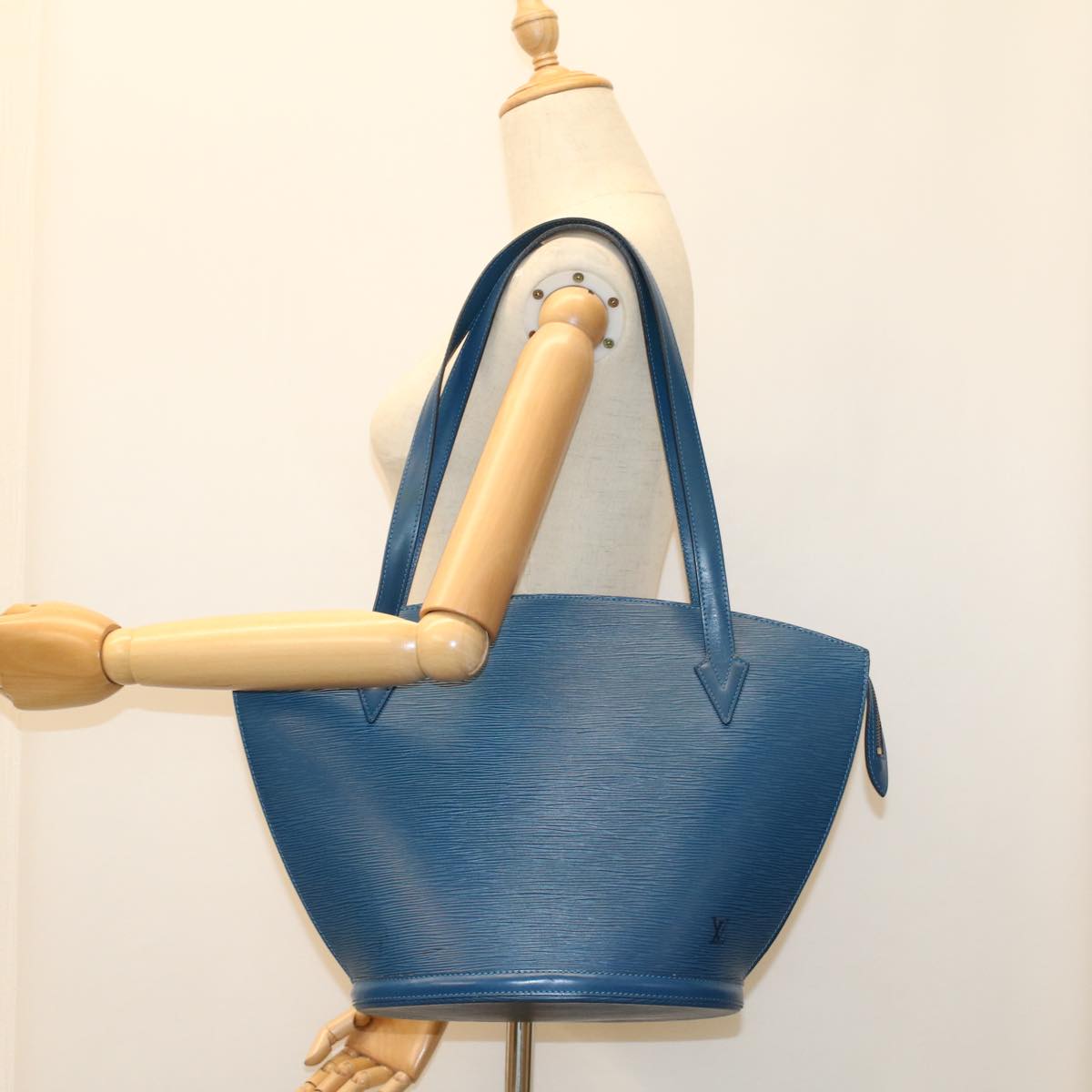 LOUIS VUITTON Epi Saint Jacques Shopping Shoulder Bag Blue M52275 LV Auth yk8438