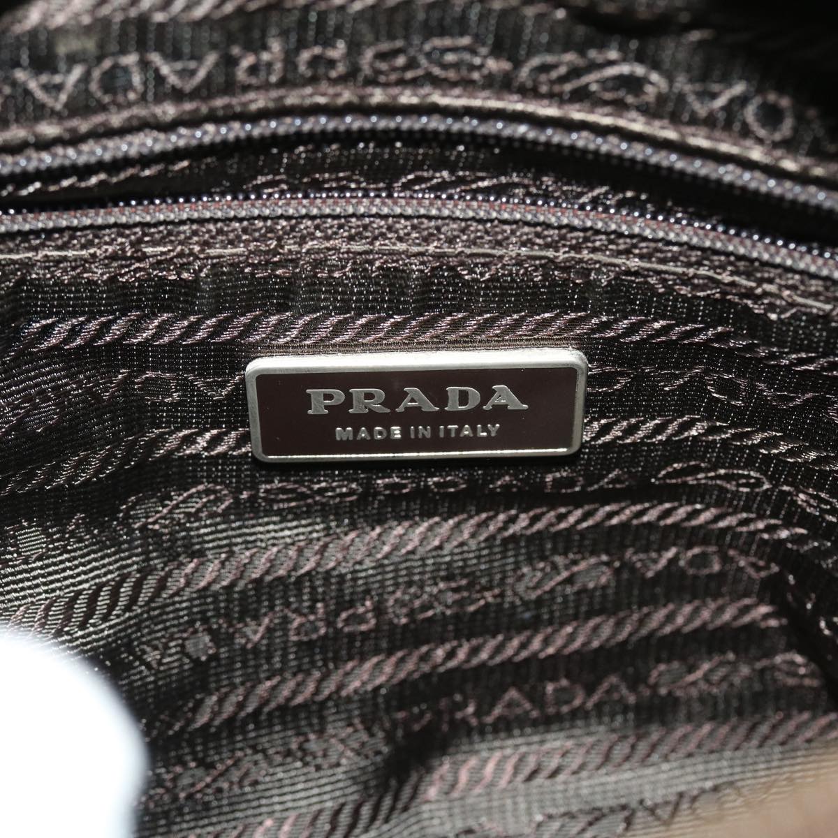 PRADA Shoulder Bag Nylon Brown Auth yk8465