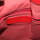 BURBERRY Nova Check Tote Bag PVC Leather Beige Red Auth yk8482-17