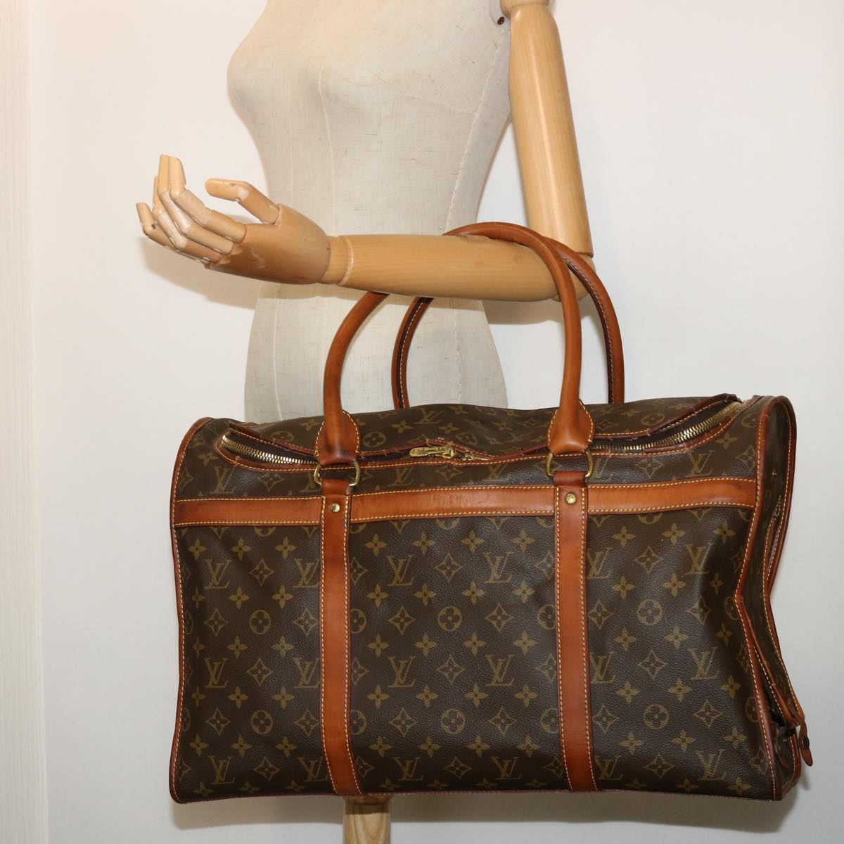 LOUIS VUITTON Monogram Sac Shan 50 Pet Carry M42021 LV Auth yk8496