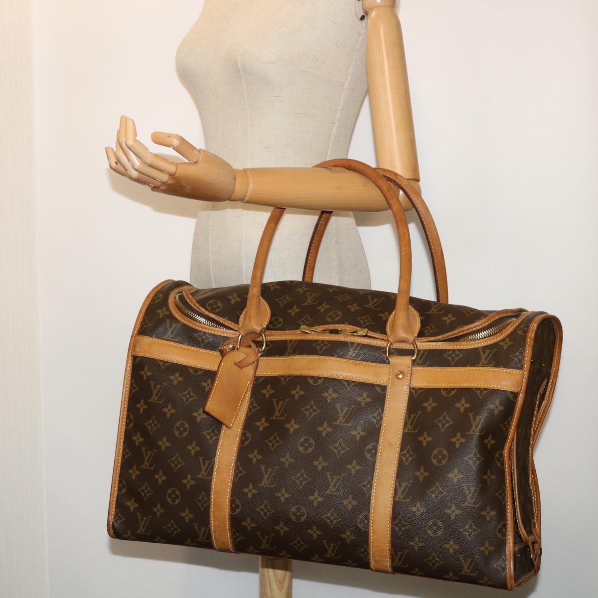 LOUIS VUITTON Monogram Sac Shan 50 Pet Carry M42021 LV Auth yk8497