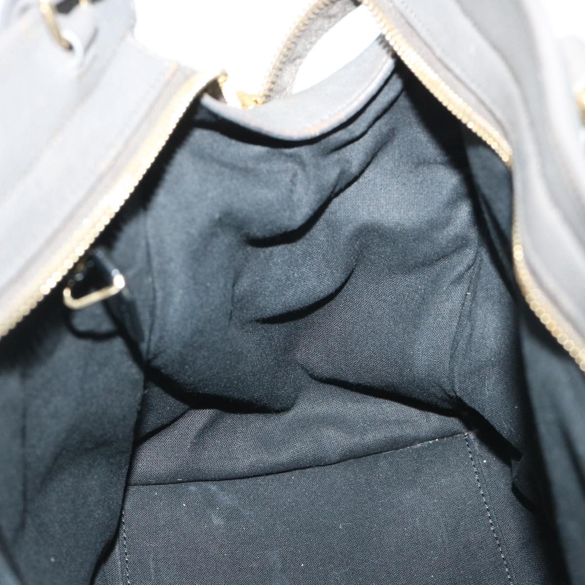 SAINT LAURENT Y line Kabas Shoulder Bag Leather 2way Gray Auth yk8523