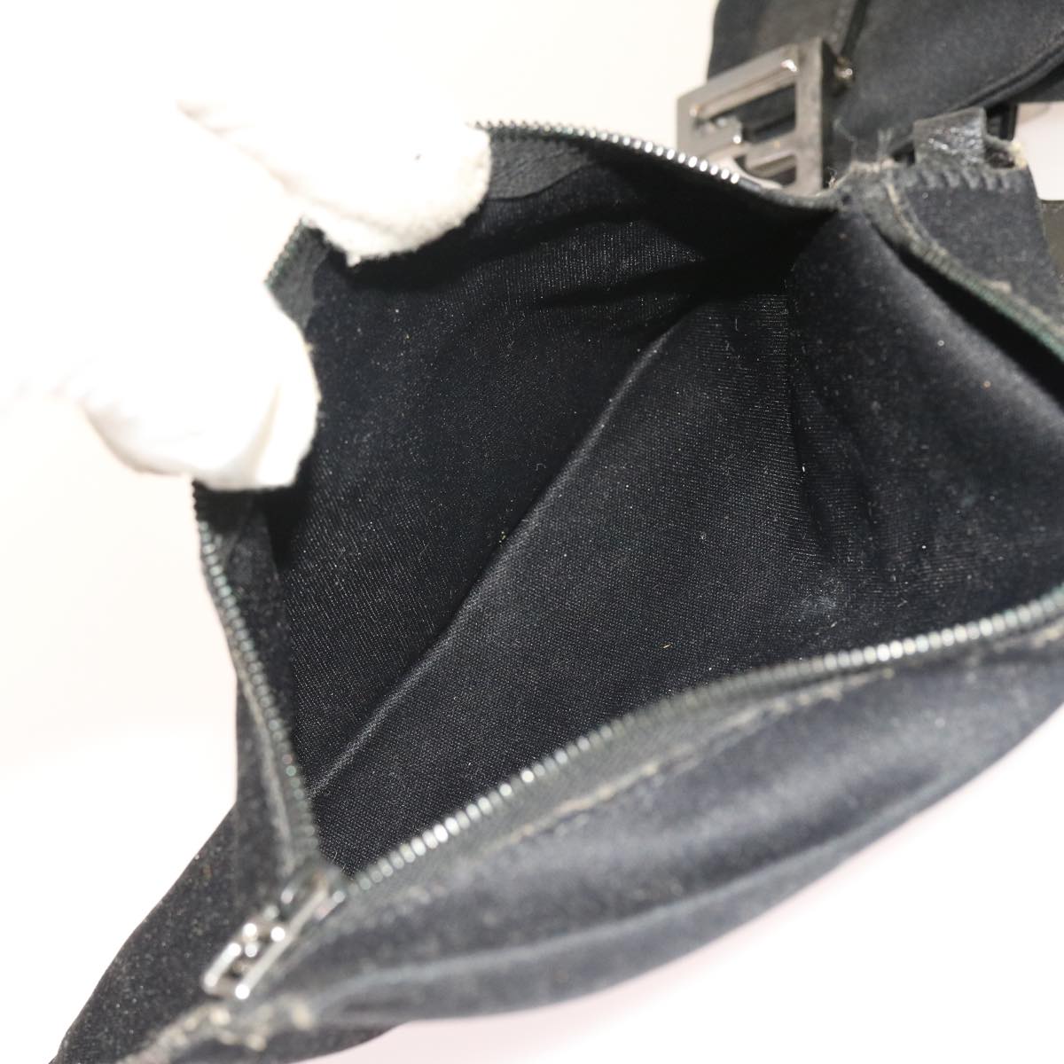 FENDI Hand Bag Nylon Black Auth yk8577