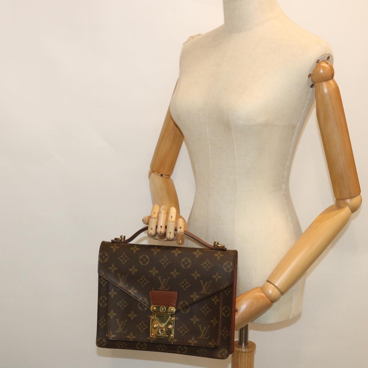 LOUIS VUITTON Monogram Monceau 26 Shoulder Bag 2way M51187 LV Auth yk8622