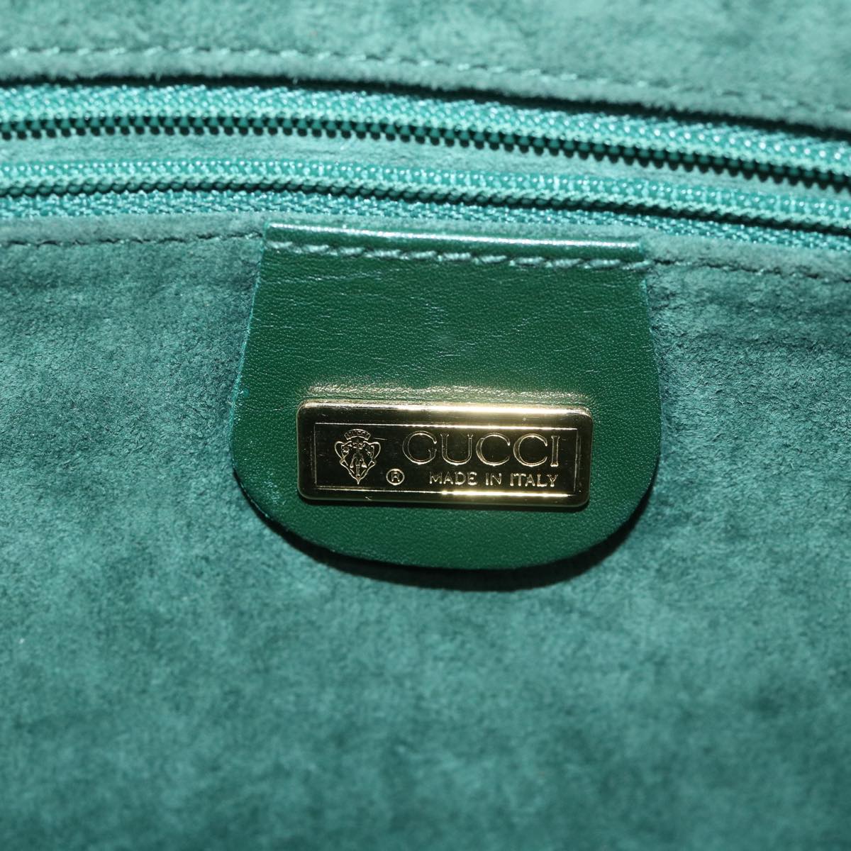 GUCCI Shoulder Bag Leather Green 001 093 1050 Auth yk8648