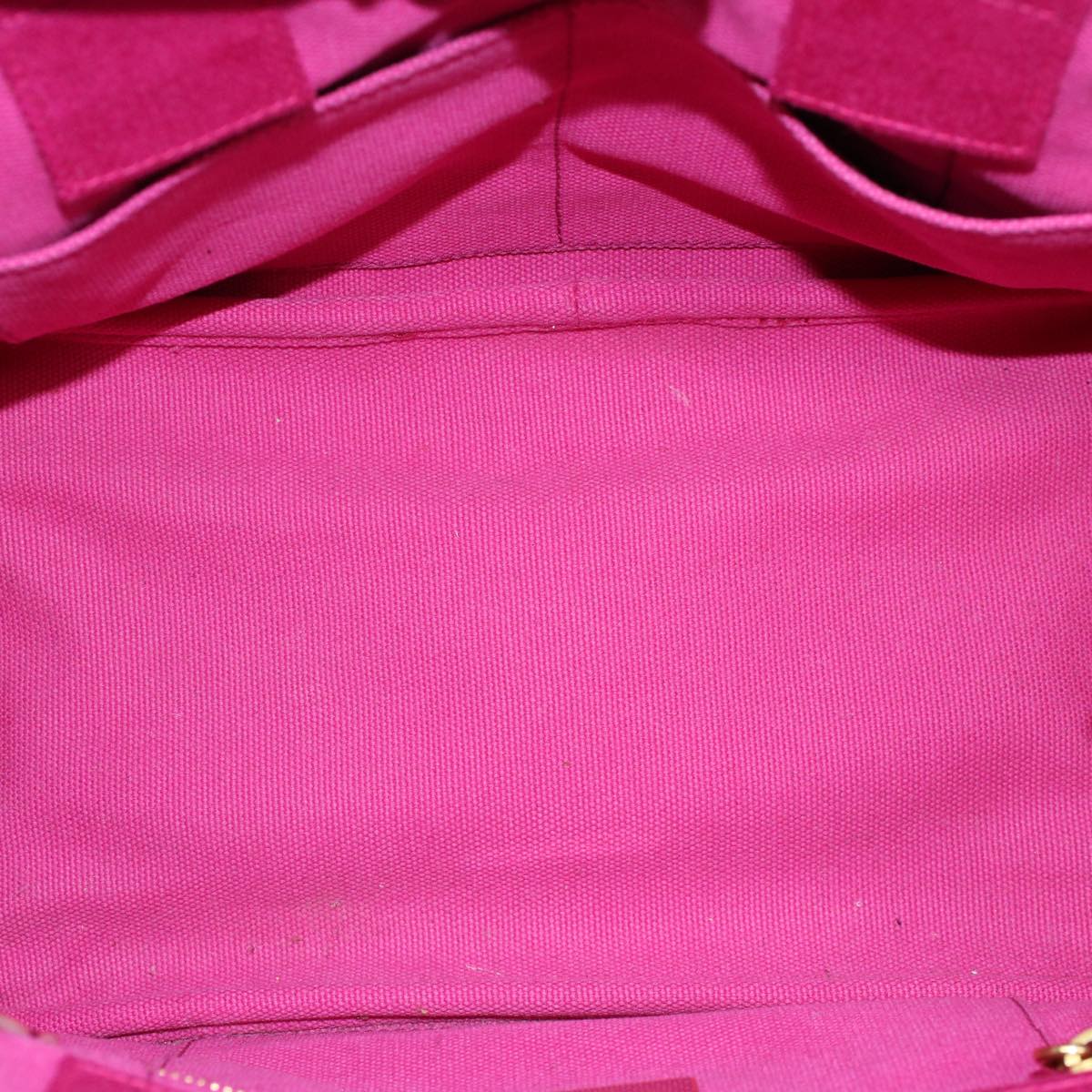 PRADA Canapa PM Hand Bag Canvas Pink Auth yk8660